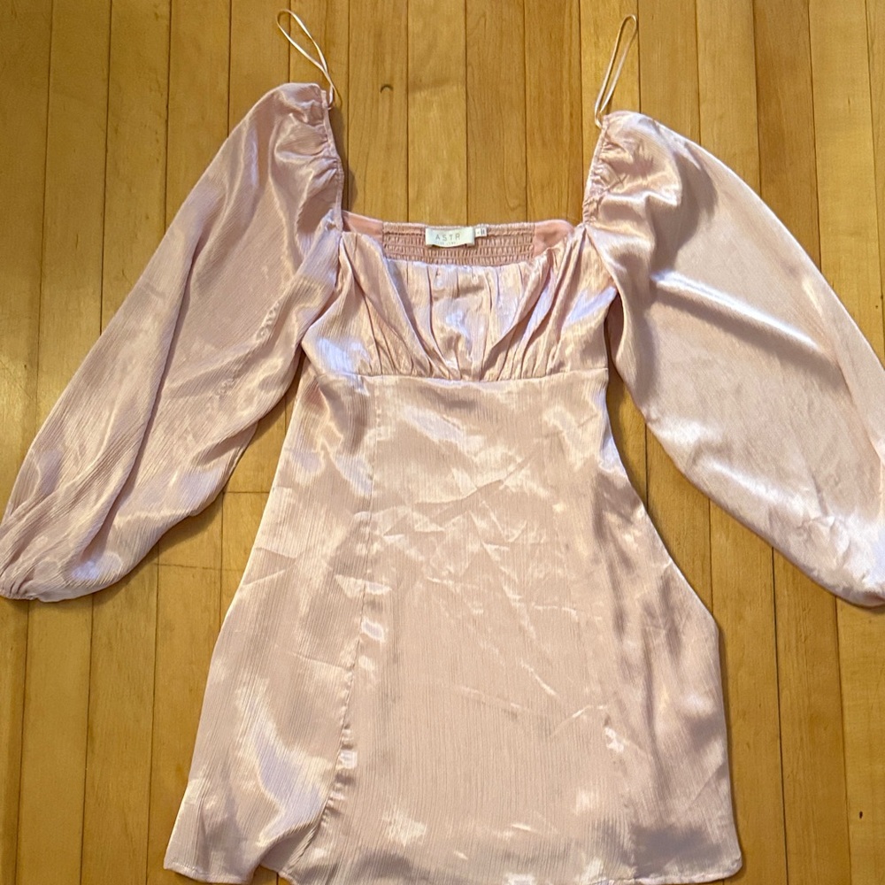 Astr Pink Smocked Dress
